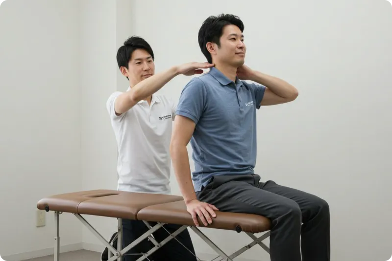 ウェルストレッチを受けている様子